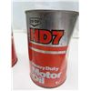 Image 2 : Pair of co-op HD7 heavy duty motor oil 1L full cans