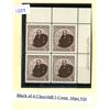 Image 1 : Block of 4 Churchill 5 Cents Mint NH