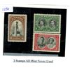 Image 1 : 3 Stamps All Mint Never Used