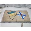 Image 1 : 2 Baseball bases and 2 flags