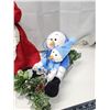 Image 2 : Assorted Christmas décor - light up musical clock, Mrs Claus, Snowmen, Light up angel, etc.