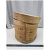 Image 2 : Large round wood crate - 15"H x 17" across