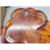 Image 5 : Bright orange "Chalet" blown glass decorative bowl - 14"H x 10"across