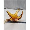 Image 2 : Amber blown glass decorative bowl - 18"across