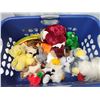 Image 2 : Basket of vintage stuffed animals - A&W bear, TY beanie babies, etc.