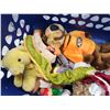 Image 3 : Basket of vintage stuffed animals - A&W bear, TY beanie babies, etc.