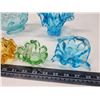 Image 3 : 6 Assorted small blown glass baskets