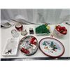 Image 1 : Christmas décor - tree ornaments, snowman figure, etc.