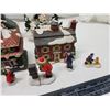 Image 4 : Christmas village items - figurines, buildings & musical skating rink