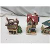 Image 6 : Christmas village items - figurines, buildings & musical skating rink