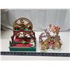Image 1 : 2 Christmas decorative items - Ferris Wheel - needs batts & Gingerbread house