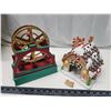 Image 4 : 2 Christmas decorative items - Ferris Wheel - needs batts & Gingerbread house