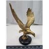 Image 2 : Brass eagle figurine, w/ marble base - 9.5"H