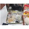 Image 2 : Assorted items - Clock, tins, knick knacks