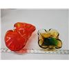 Image 1 : 2 Colored blown glass décor bowls
