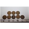 Image 1 : 8 Canadian large cent penny coins