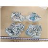 Image 1 : 4 Matching irridescent blue décor candy dishes