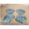 Image 3 : 4 Matching irridescent blue décor candy dishes