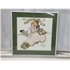 Image 1 : Cross-stitched framed picture, by Norman Rockwell - 17.5"x18"W