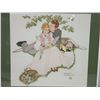 Image 2 : Cross-stitched framed picture, by Norman Rockwell - 17.5"x18"W