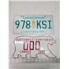 Image 1 : 1981 North West territories - 000 & Saskatchewan license plates