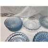 Image 2 : Large collection of blue bubble glass dishes