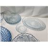 Image 3 : Large collection of blue bubble glass dishes