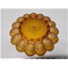 Image 3 : Yellow carnival glass egg dish - 11" across