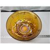 Image 2 : Yellow carnival glass punch bowl - 12"across