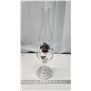 Image 1 : Clear glass coal oil lamp, w/ chimney