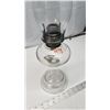 Image 2 : Clear glass coal oil lamp, w/ chimney