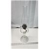 Image 3 : Clear glass coal oil lamp, w/ chimney