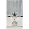 Image 1 : Clear glass coal oil lamp, w/ chimney