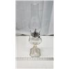 Image 3 : Clear glass coal oil lamp, w/ chimney