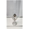 Image 1 : Clear glass coal oil lamp, w/ chimney