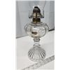 Image 2 : Clear glass coal oil lamp, w/ chimney