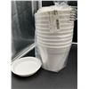 Image 1 : T4U 7 Inch Flower Pots 10-Pack - Small Plastic Planter with Drainage Hole and Saucer