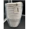 Image 2 : T4U 7 Inch Flower Pots 10-Pack - Small Plastic Planter with Drainage Hole and Saucer