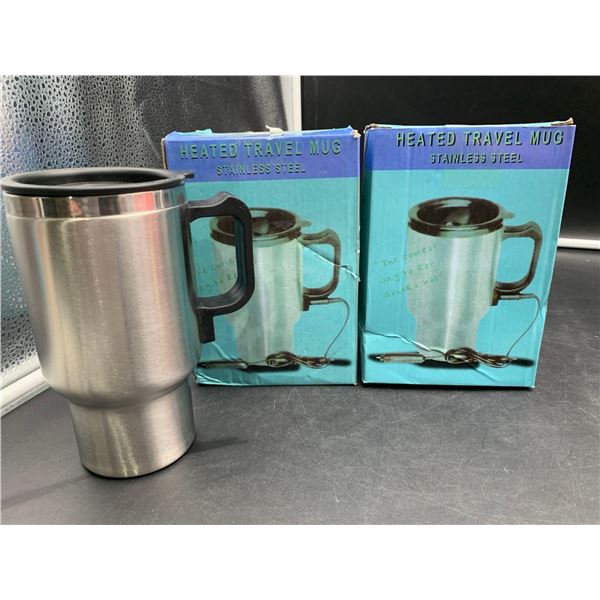 Heated Travel Mug Stainless Steel (2ct)