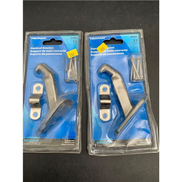 Hllman Handrail Bracket (2pc) Satin Nickel