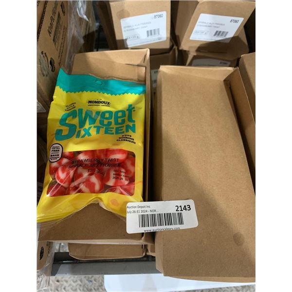 CASELOT -Mondoux Sweet Sixteen Strawberry Twists Candy 135g x 24packs