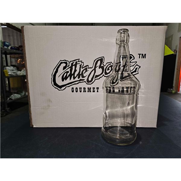 ***CASELOT*** Empty Cattle Boyz Glass Bottles - 12x1L