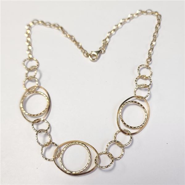 Silver 11G Gold Plated 16" Necklace, Suggested Retail Value $150