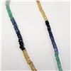 Image 2 : 14K Yellow Gold Ruby Emerald And Sapphire 16"0 Necklace, Suggested Retail Value $1000