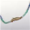 Image 3 : 14K Yellow Gold Ruby Emerald And Sapphire 16"0 Necklace, Suggested Retail Value $1000