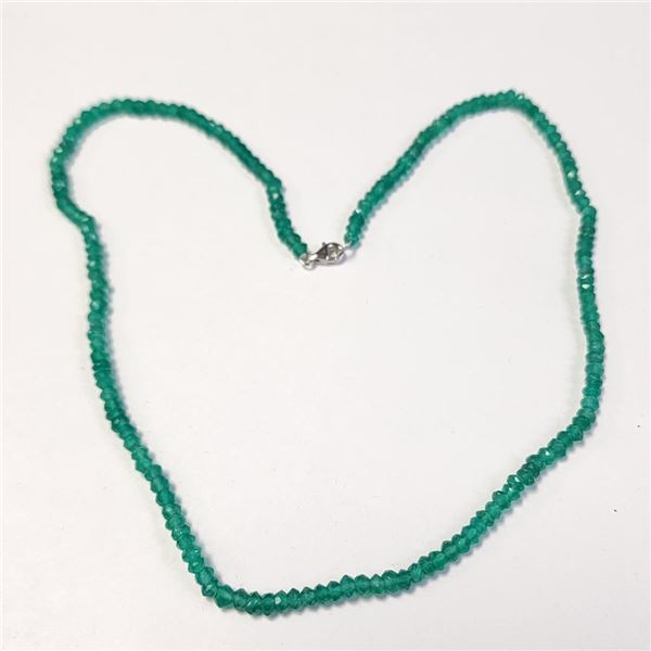 Silver Green Onyx 18" Necklace, Suggested Retail Value $300