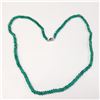 Image 1 : Silver Green Onyx 18" Necklace, Suggested Retail Value $300