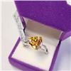 Image 3 : Silver Citrine(3.15ct) Ring (~weight 2.8g), Suggested Retail Value $200