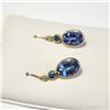 Image 1 : 14K Yellow Gold Tanzanite(2.3ct) Diamond(0.14ct) Earrings, Made in Canada, Suggested Retail Value $1