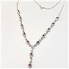 Image 3 : Silver Ruby 18" Necklace, Suggested Retail Value $500